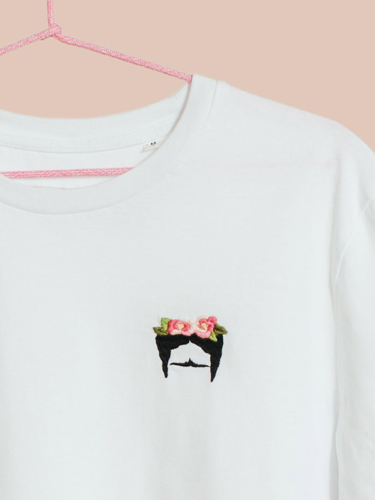 T-Shirt mit Frida-Kahlo-Stick