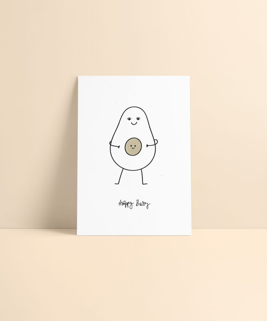 Karte "Happy Baby Avocado" bei House of Klunkar