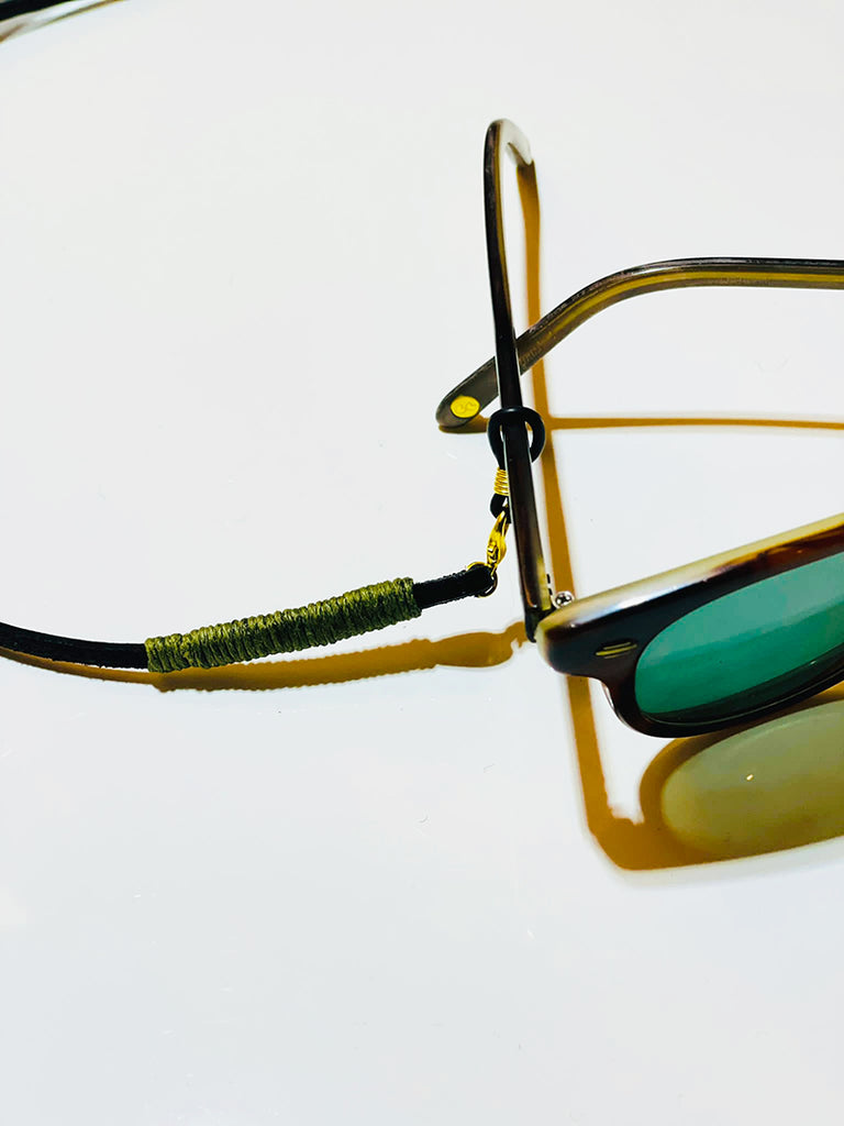Brillenband schwarz-oliv